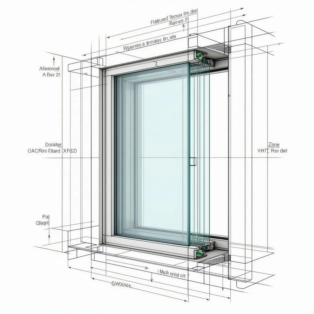 Bản vẽ cửa sổ nhôm kính hiện đại