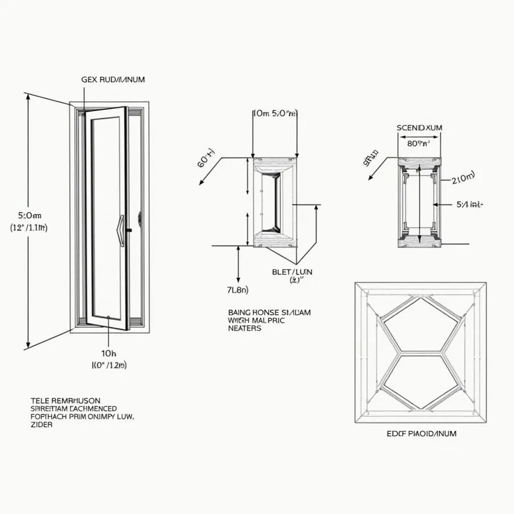 Bản vẽ kỹ thuật cửa nhôm kính