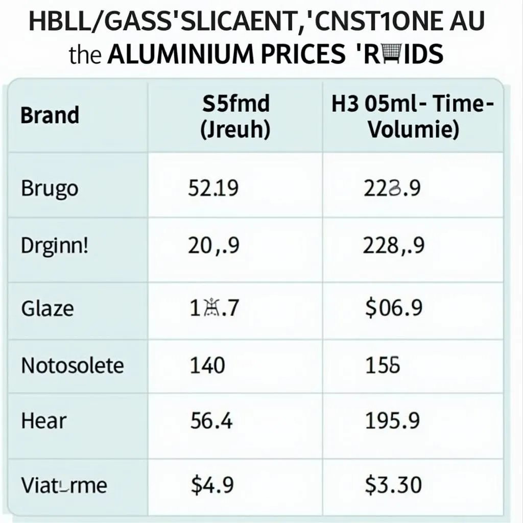 Bảng giá silicon bơm nhôm kính