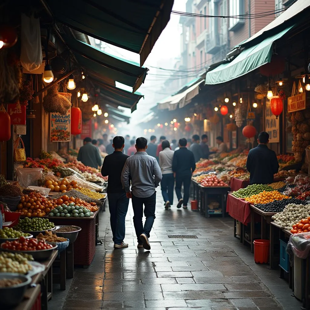 Chợ Đại Quang Minh nhộn nhịp tấp nập