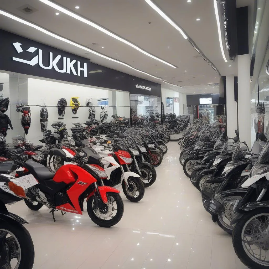 Cửa hàng xe máy Suzuki Hà Nội với nhiều mẫu mã đa dạng