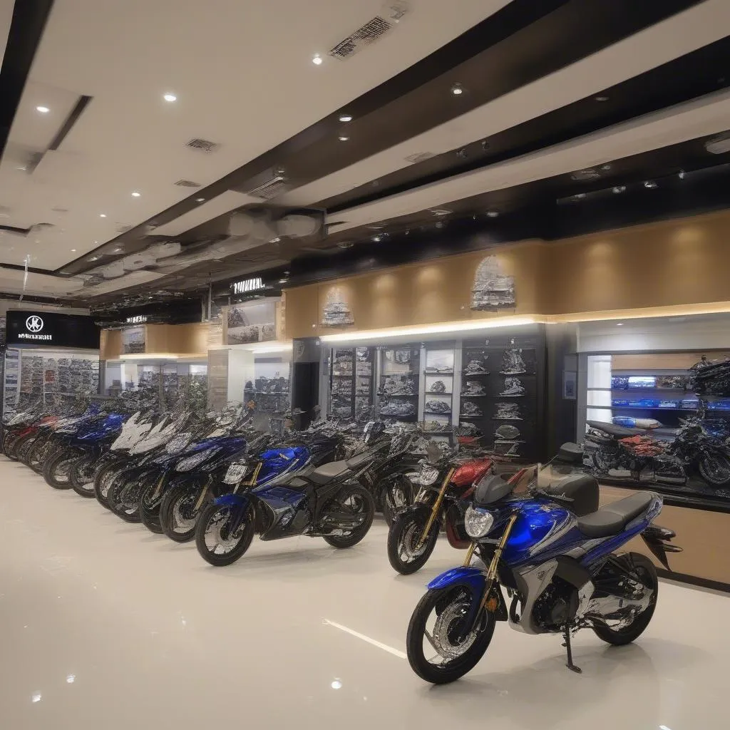 Cửa hàng xe Yamaha Tân Thái Bình hiện đại và chuyên nghiệp