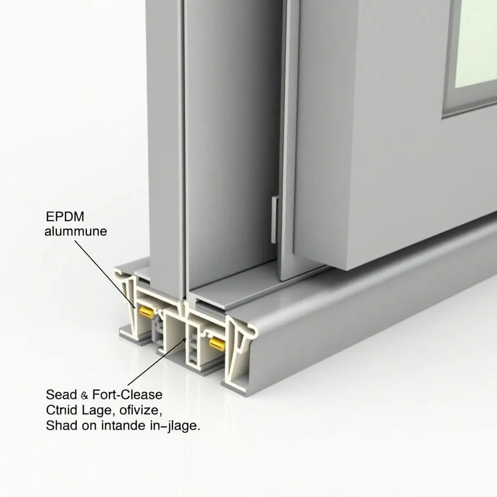 Cửa nhôm lõi thép 710 gioăng EPDM