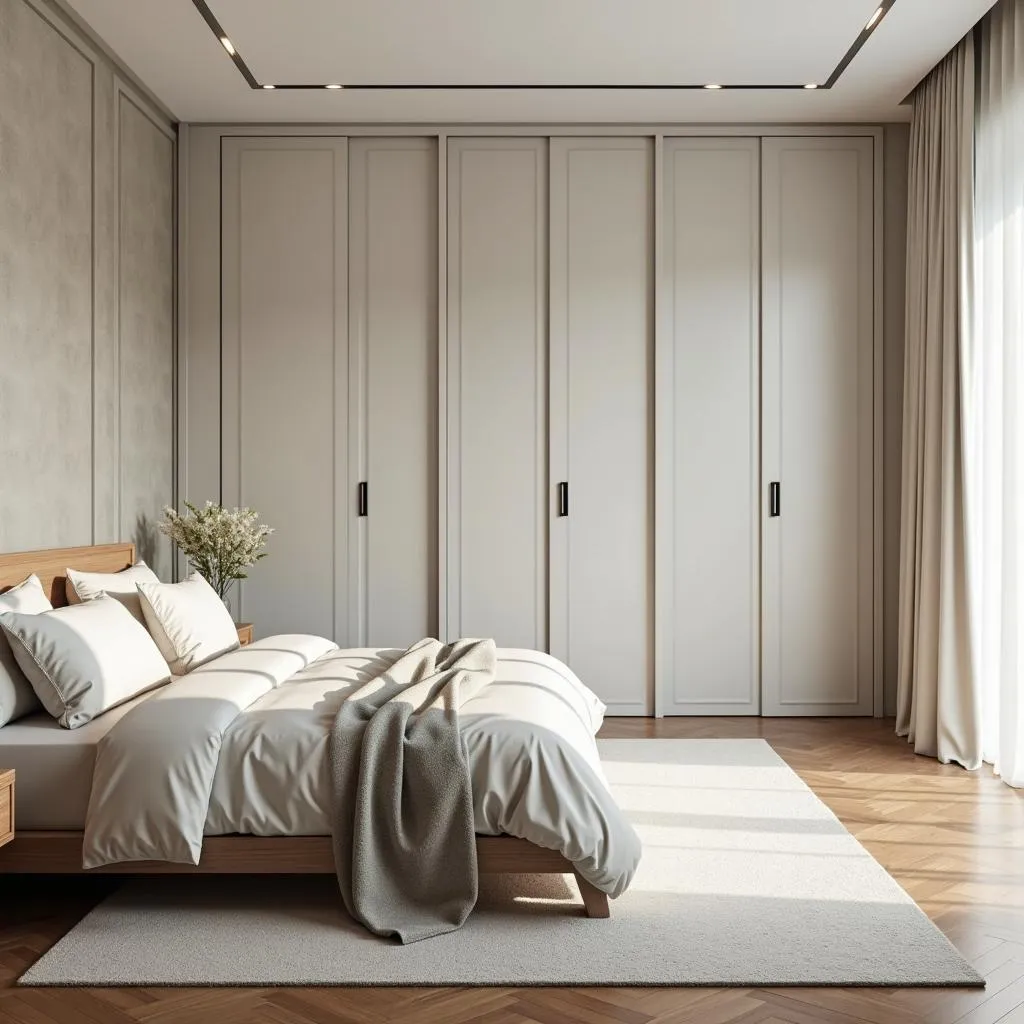 Mẫu cửa sắt phòng ngủ minimalist