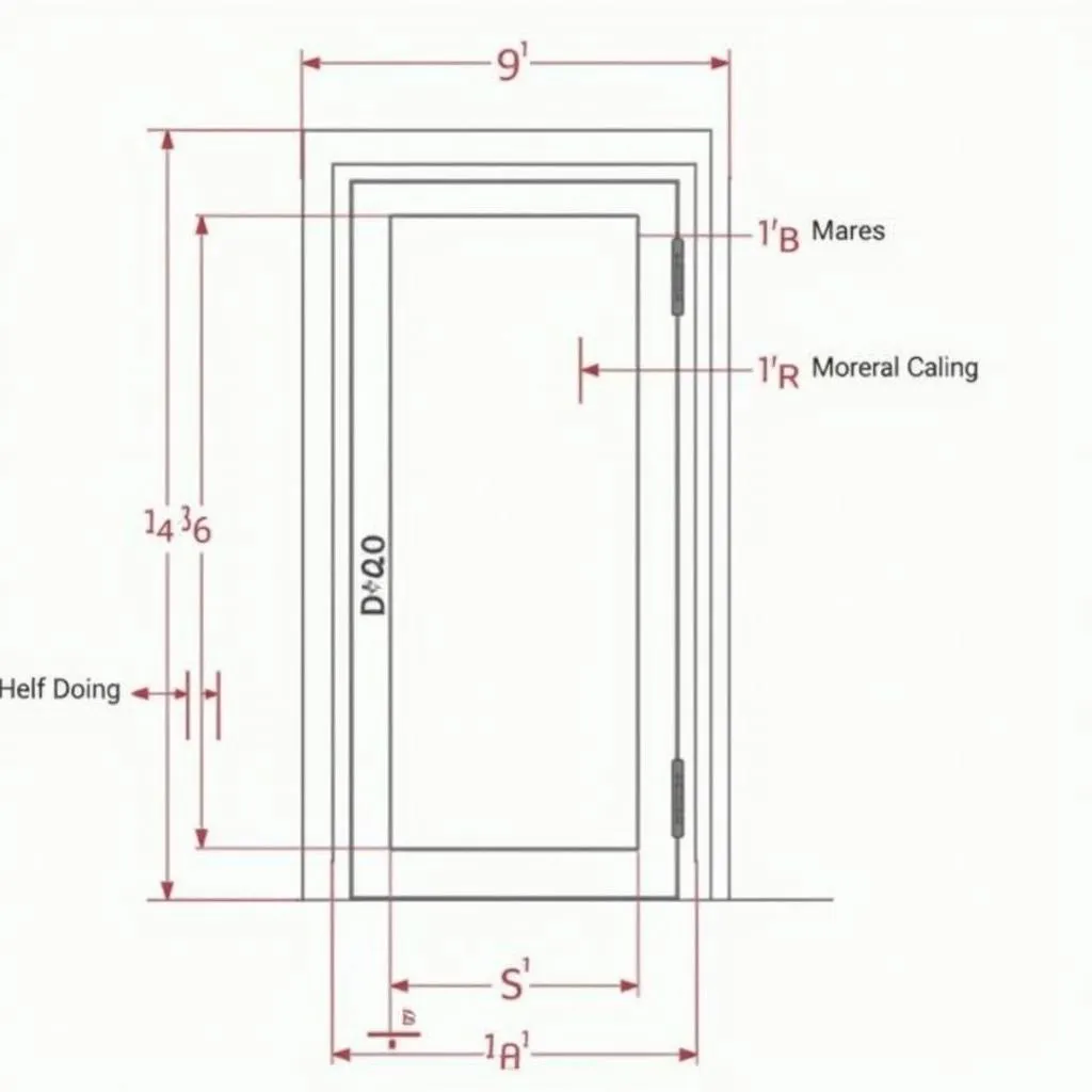 Ghi chú bản vẽ cửa trong CAD