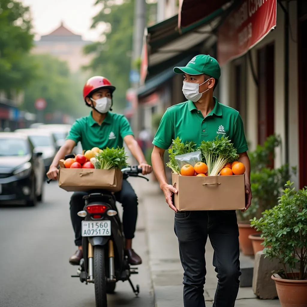 Giao hàng thực phẩm tận nơi tại Hà Nội