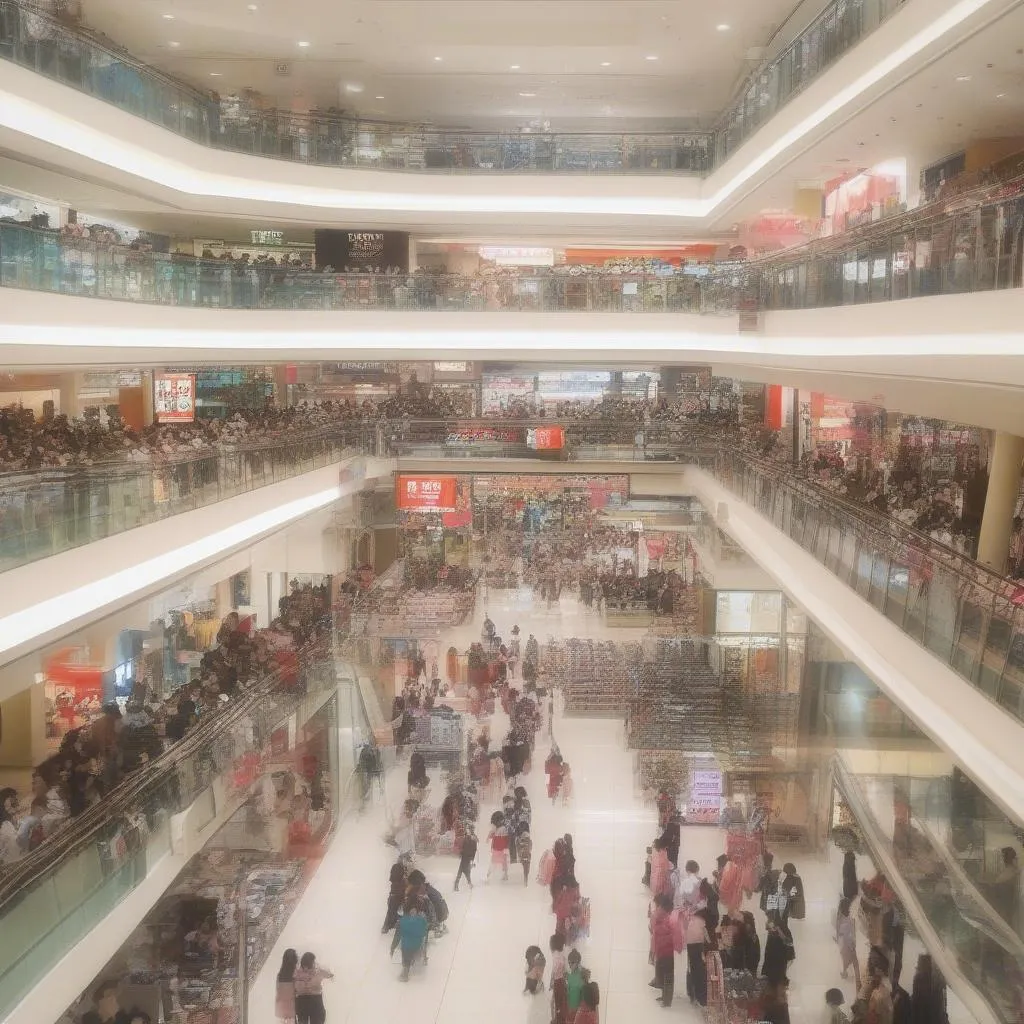 Aeon Mall đông đúc khách hàng