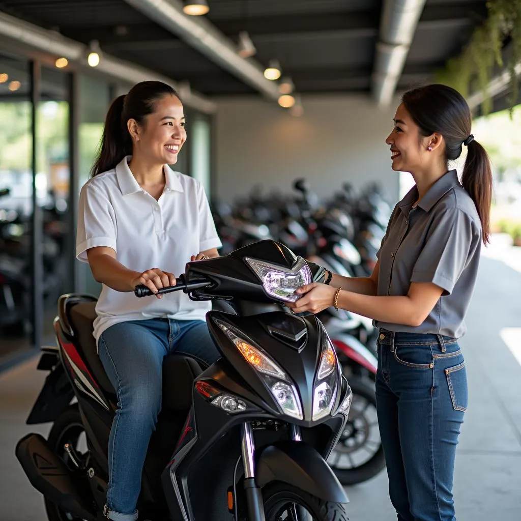 Khách hàng mua xe tại Phương Nam Moto