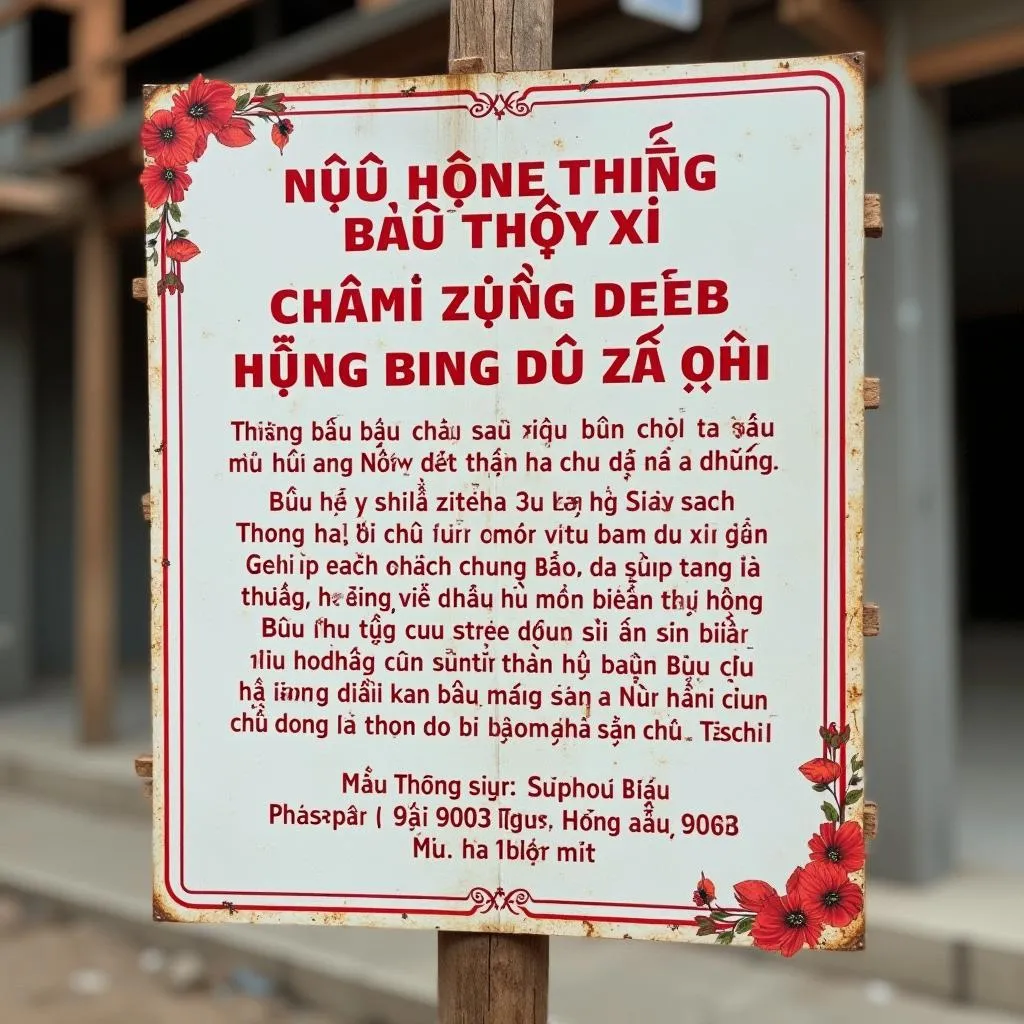 mẫu thông báo khởi công xây dựng nhà ở