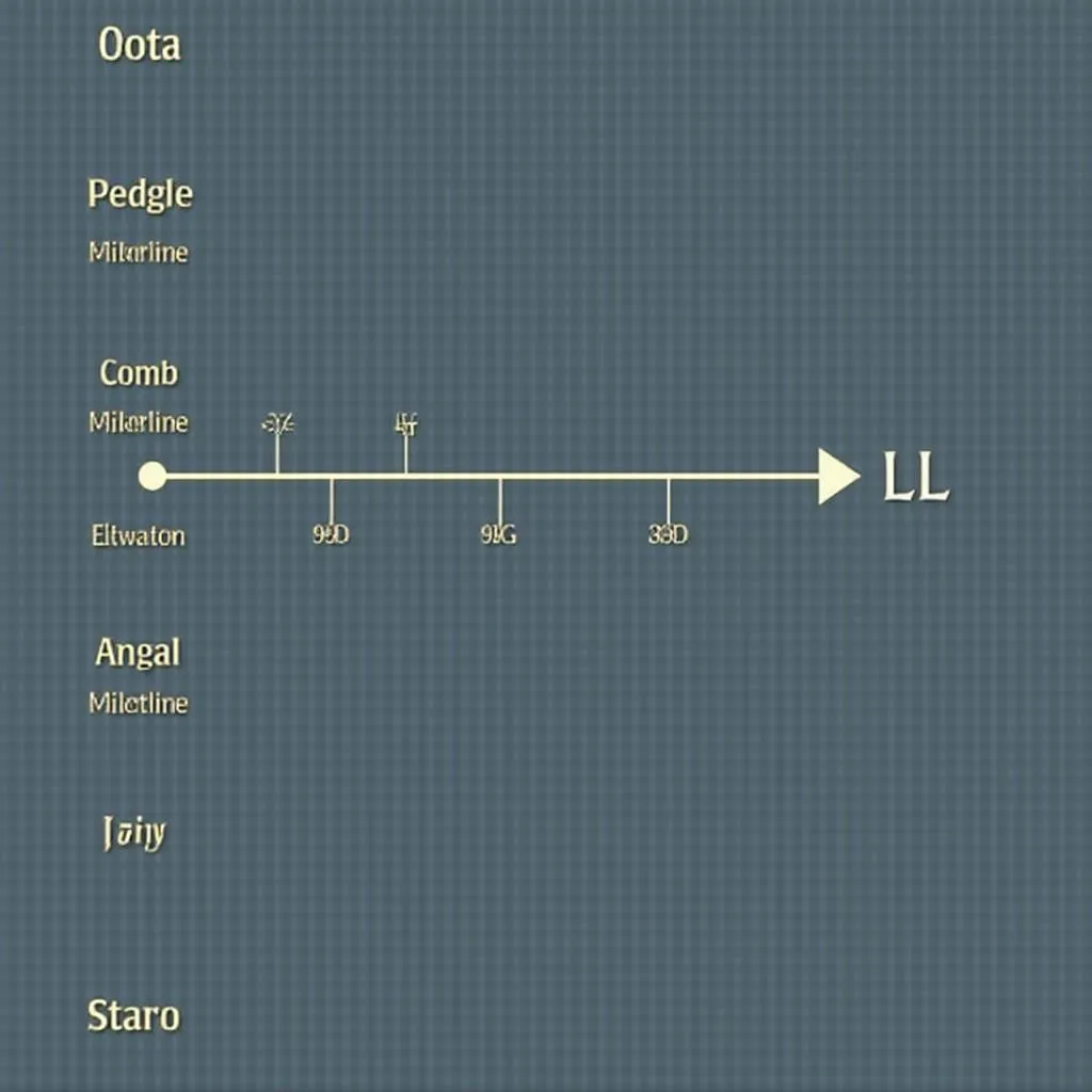 Ví dụ về timeline trên Excel