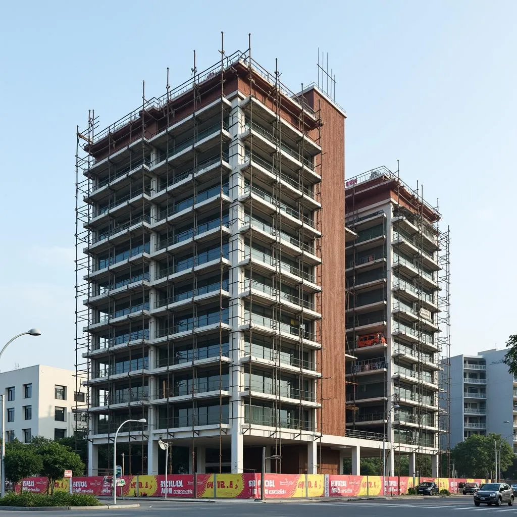 Modern construction project in Dong Nai requiring a construction permit