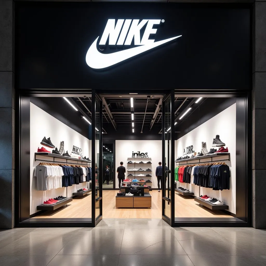 Cửa hàng giày Nike Hà Nội thiết kế hiện đại