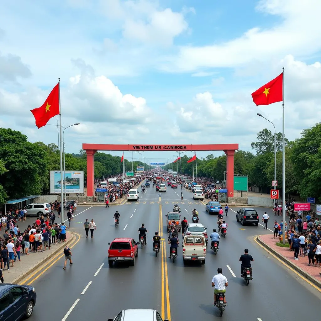 Cảnh quan Cửa Khẩu Mộc Bài