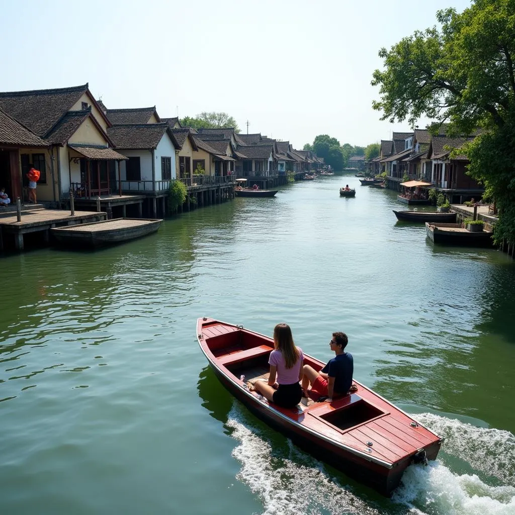 Du lịch Hội An bằng cano Cửa Đại