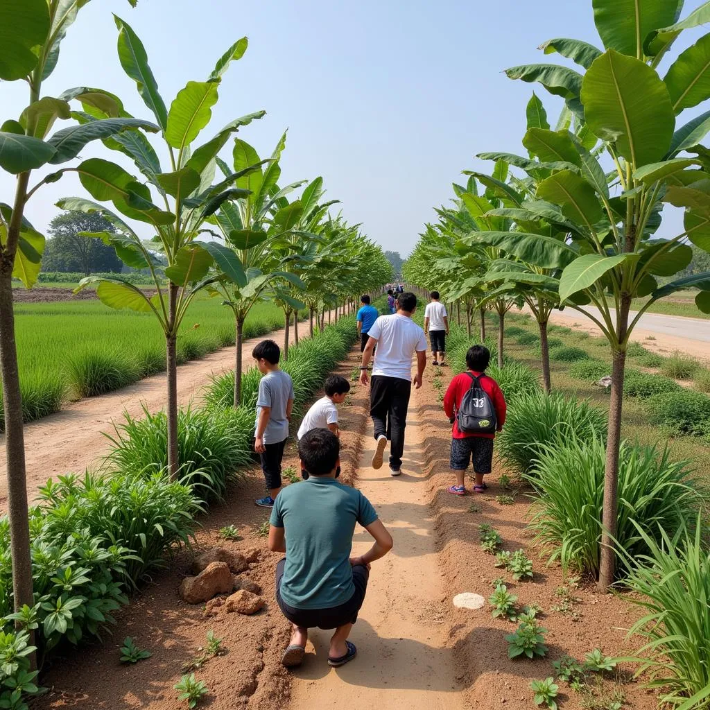 Người dân tham gia xây dựng nông thôn mới tại Thái Nguyên