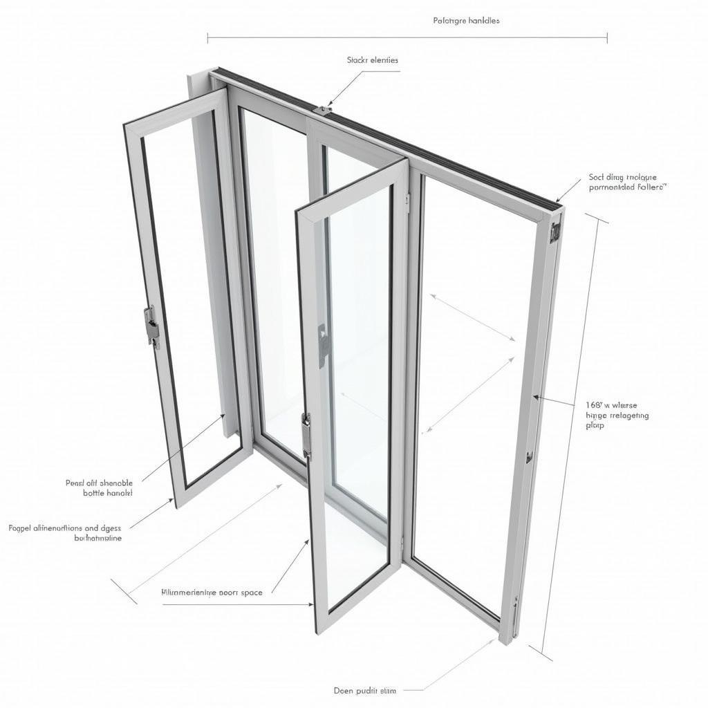 Bản vẽ cửa xếp trượt chi tiết