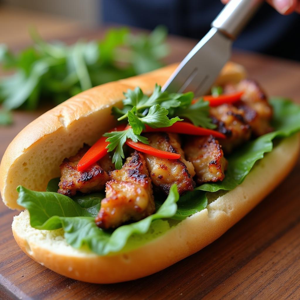 Bánh mì thịt nướng thơm ngon ở Hà Nội