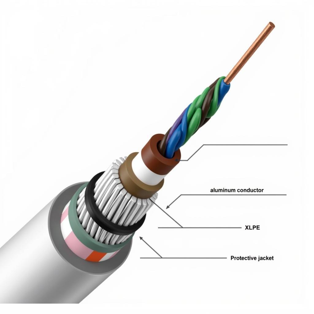 Cấu tạo cáp nhôm ABC XLPE