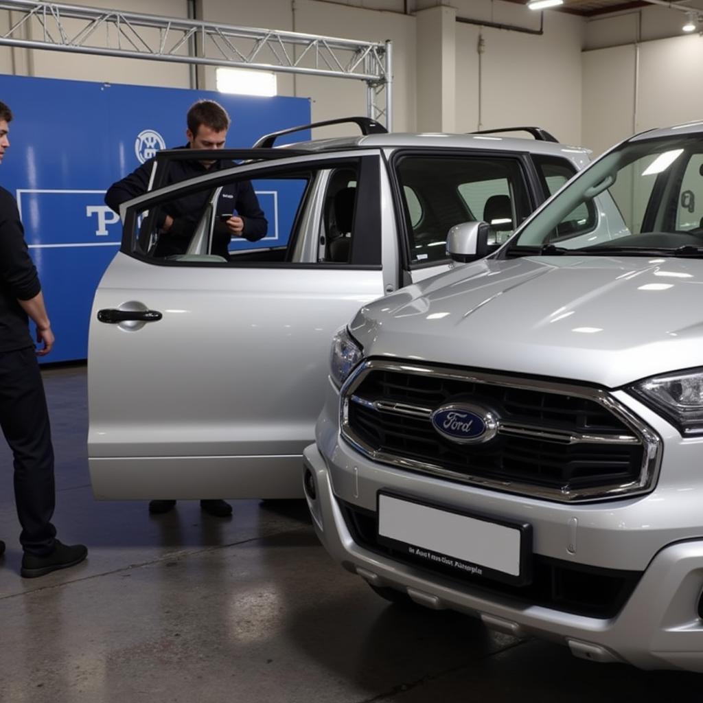 Quy trình lắp đặt cửa hít Ford Everest chuyên nghiệp