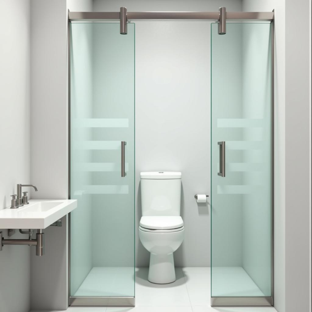 Cửa kính toilet hiện đại