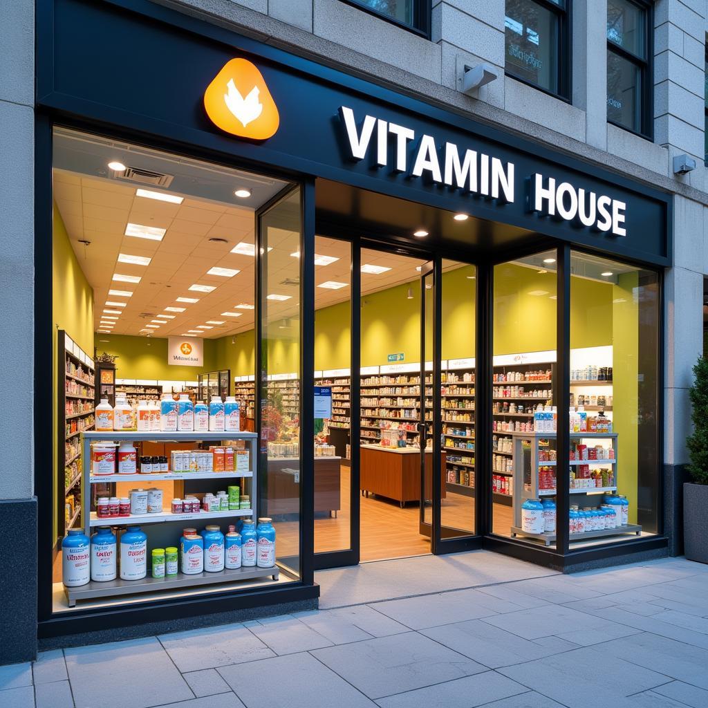 Cửa nhôm kính cho cửa hàng Vitamin House tại Hồ Chí Minh