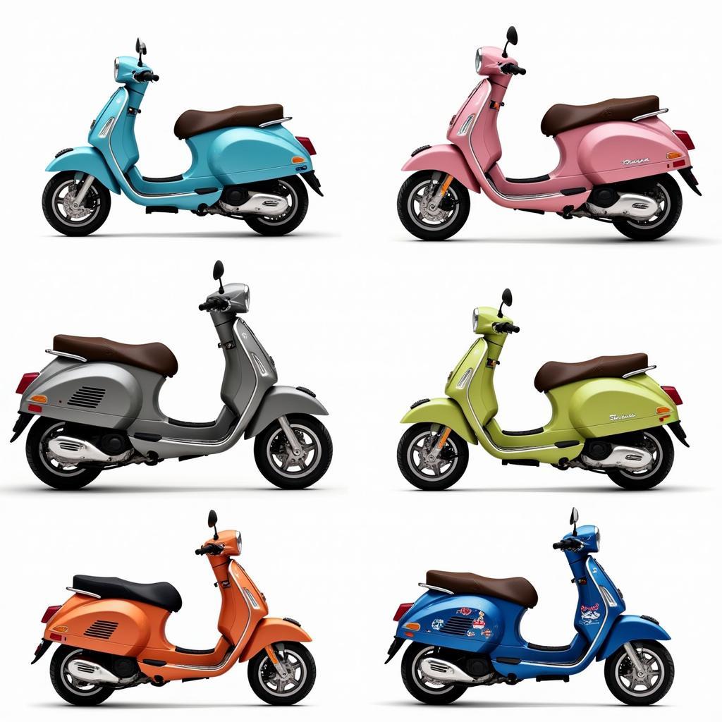 Decal nhôm trang trí vespa với nhiều mẫu mã đa dạng