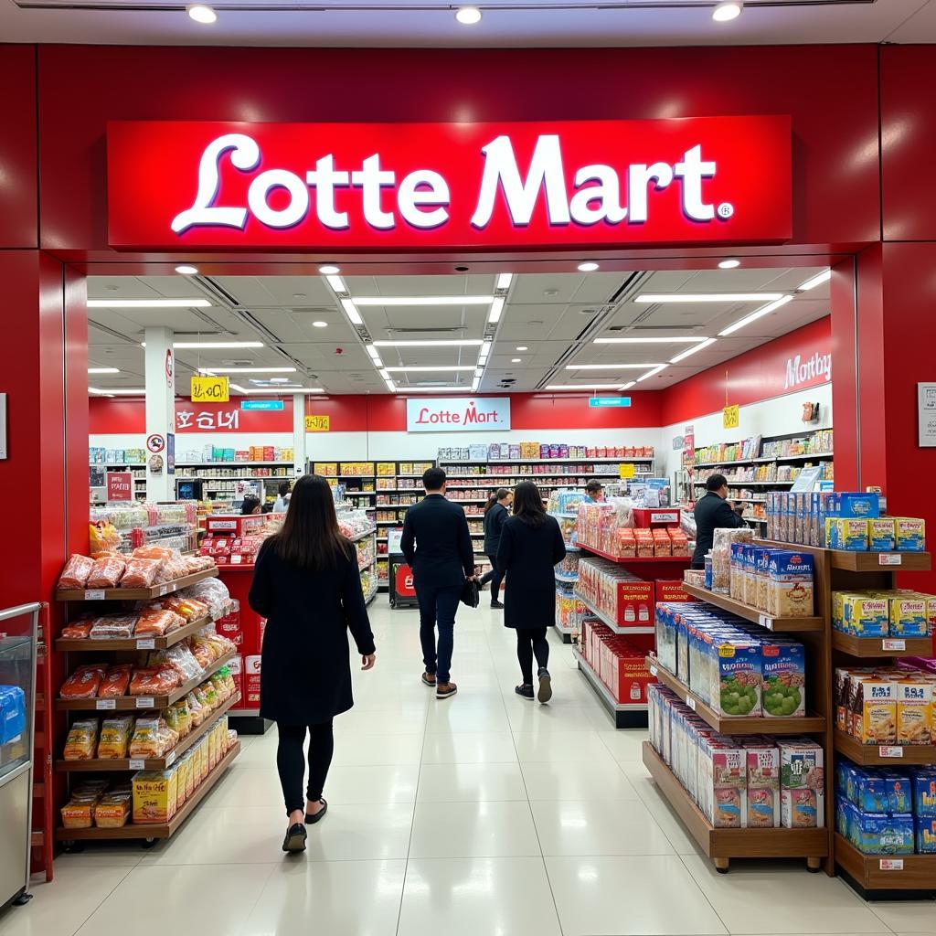 Không gian mua sắm tại Lotte Mart