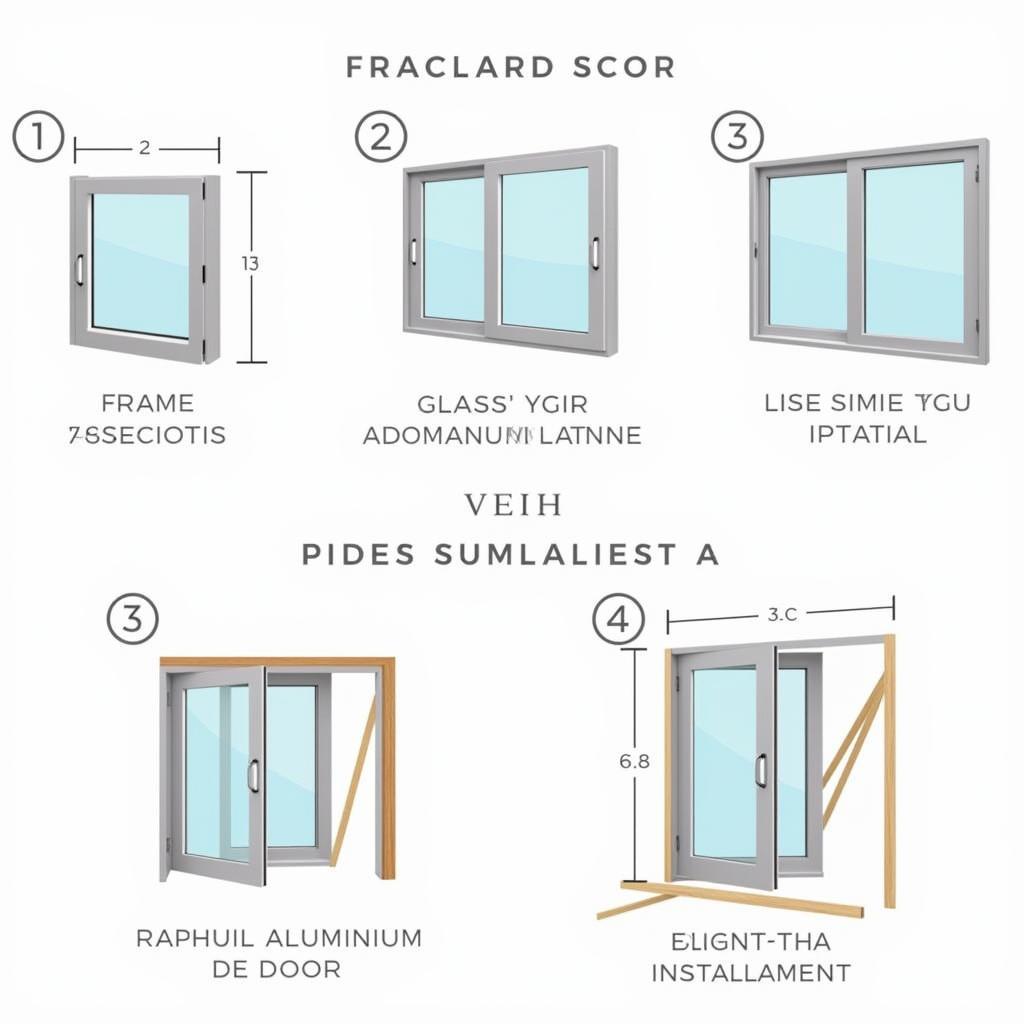 Quy trình lắp đặt cửa lùa nhôm kính 3 cánh đúng kỹ thuật