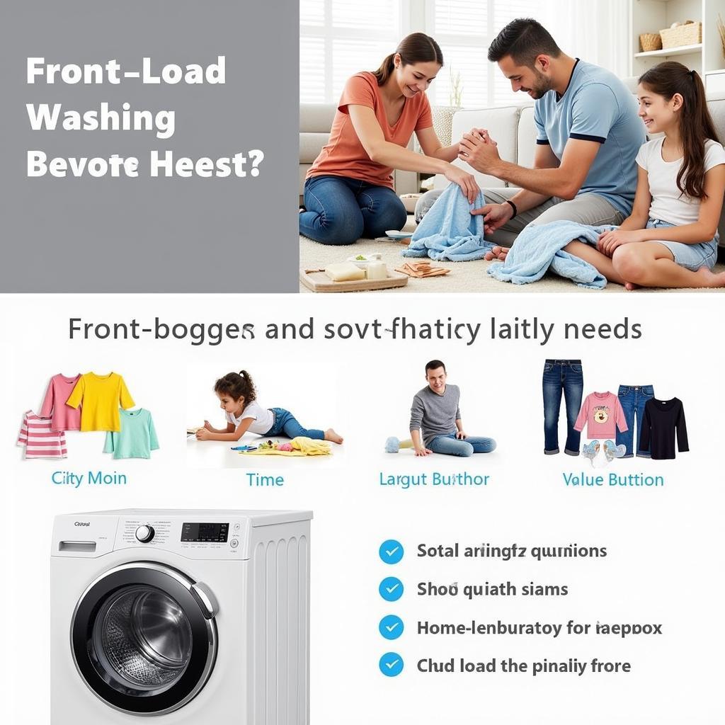 Front-load washing machines for families